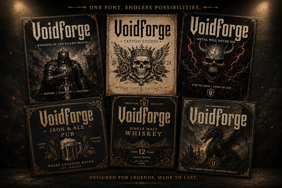 Voidforge Blackletter – Gothic Font, a Blackletter Font by Wow Magic (Photo 2 of 5)