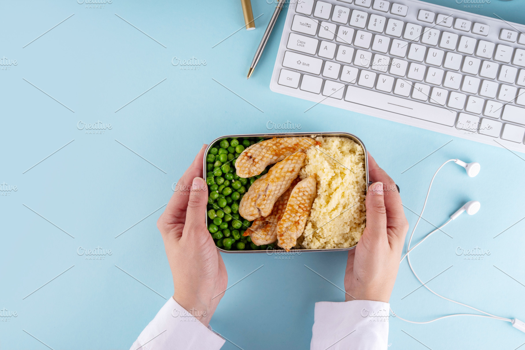 Packed homemade lunch for office, balanced healthy brunch, a Food & Drink Photo by Rimma