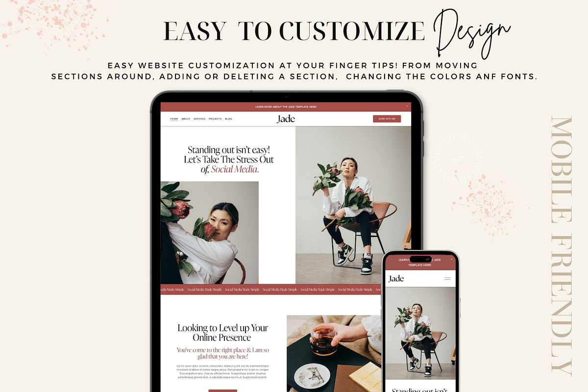 Squarespace 7.1 Template Jade, a Websites & App Template by thrivedigitally (Photo 2 of 8)