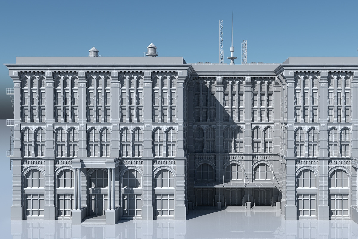 Commercial Building Facade 21, an Architecture 3D Model by Giimann (Photo 13 of 15)