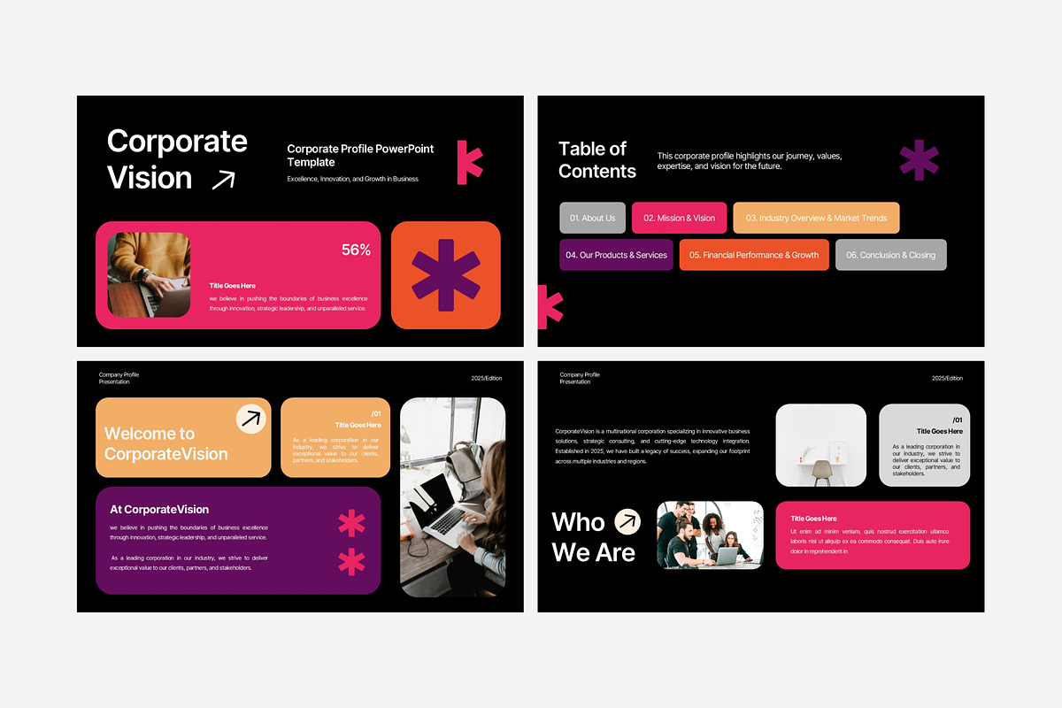 Pink Modern Corporate Presentation, a Presentation Template by Eklip Studio (Photo 5 of 6)