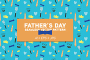 Father's Day Seamless Pattern, a Pattern Graphic by IFBdesign (Thumbnail 1 of 3)