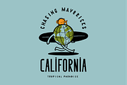 Planet Earth Surfing, an Illustration by hand draw (Thumbnail 1 of 6)