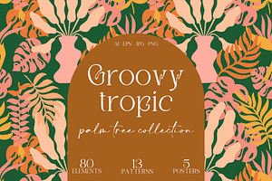 Groovy Tropical Palms Set