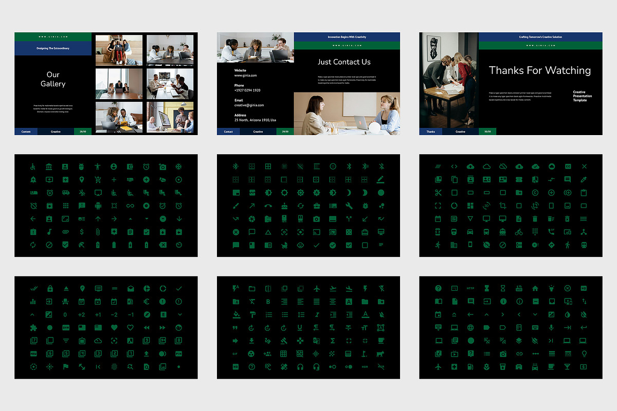 Ginia : Creative Business Powerpoint, a Presentation Template by Punkl Camp (Photo 9 of 9)
