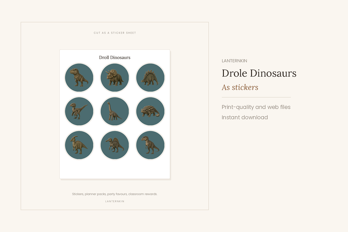 Funny Dinosaur Clip Art, Set of 20, an Animal Illustration by LanternkinStudio (Photo 4 of 13)