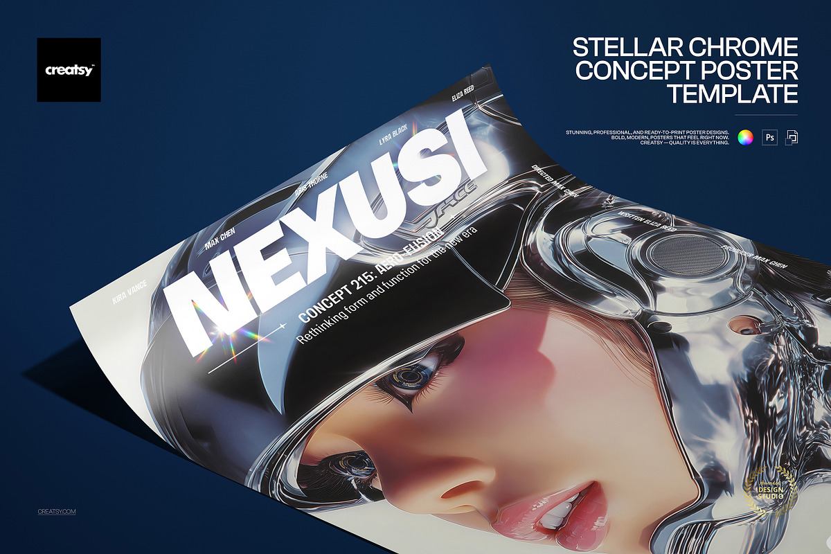 Stellar Chrome Poster Template, a Poster Template by creatsy5 (Photo 1 of 4)
