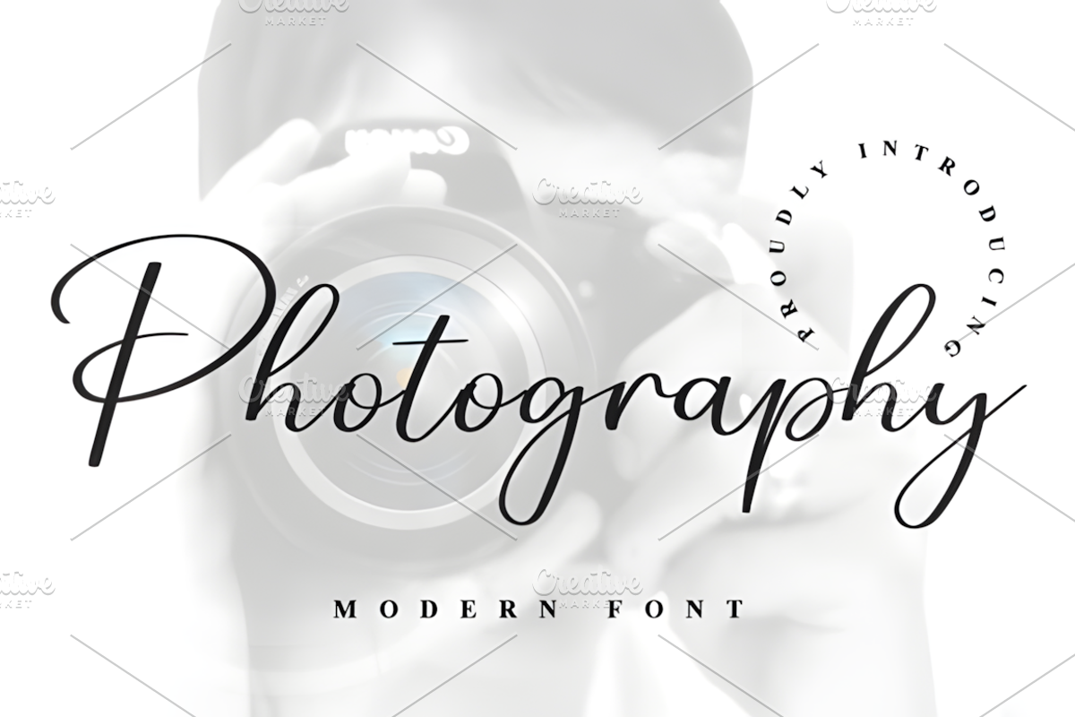 Photography Font Font, a Handwritten Font by Design Station (Photo 1 of 3)