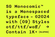 SG - MONOCOMIC, a Sans Serif Font by Studio Gulden (Thumbnail 2 of 20)