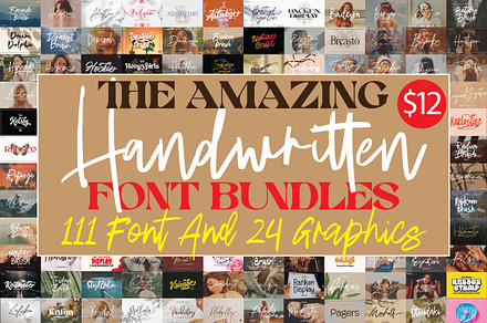 The Amazing Handwritten Font Bundles, a Handwritten Font by tebaltipislab