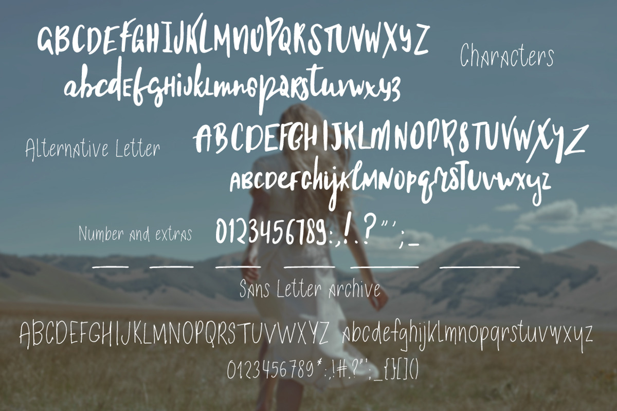 Flowers In December Font Duo preview 2