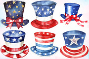 Top Hat 4th of July Clipart Bundle, a Seasonal Illustration by Canvas Craft (Thumbnail 4 of 4)