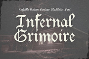 Infernal Grimoire Fantasy Font, a Blackletter Font by LunaCco Design (Thumbnail 1 of 7)