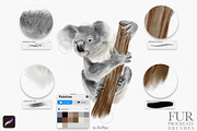 Watercolor Fur Procreate Brushes, a Brush Add-On by owlasya (Thumbnail 7 of 7)