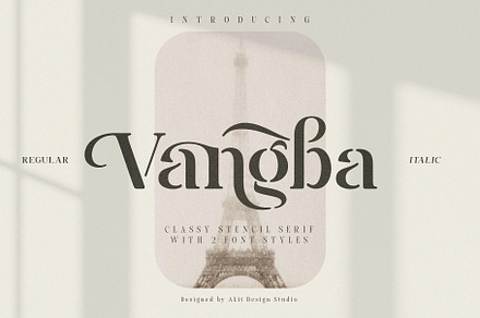 Vangba Typeface, a Serif Font by alit design