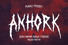 Anhork Bold Horror Display Font
