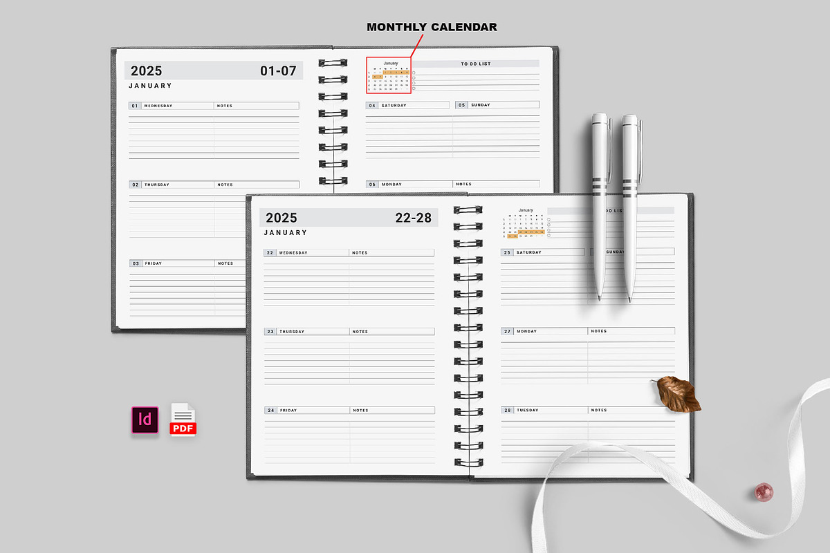 Yearly Digital Planner 2025, a Stationery Template by Design Zone (Photo 2 of 6)
