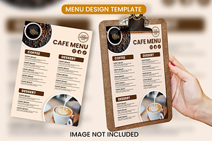 Cafe Menu Template Design, a Flyer Template by Puteradesign