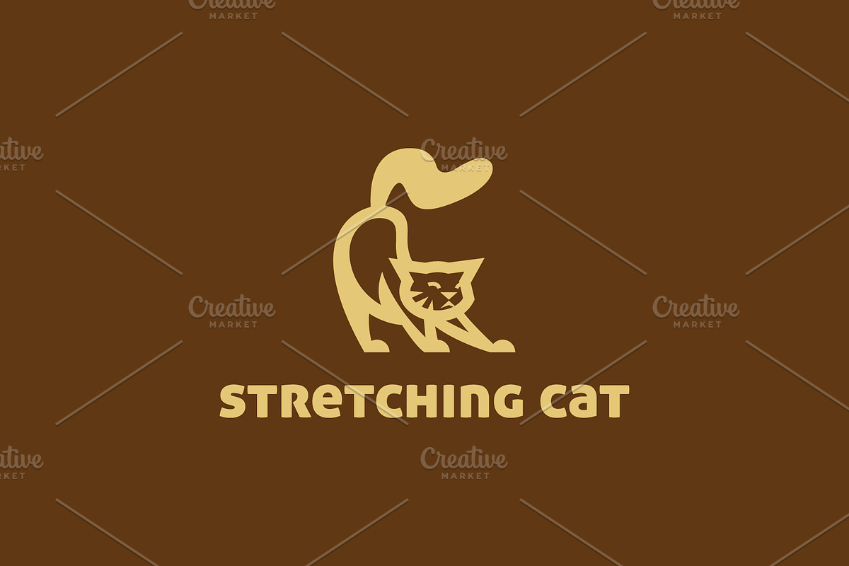 Stretching Cat - Animal Mascot Logo, a Branding & Logo Template by ashenterprise (Photo 2 of 5)