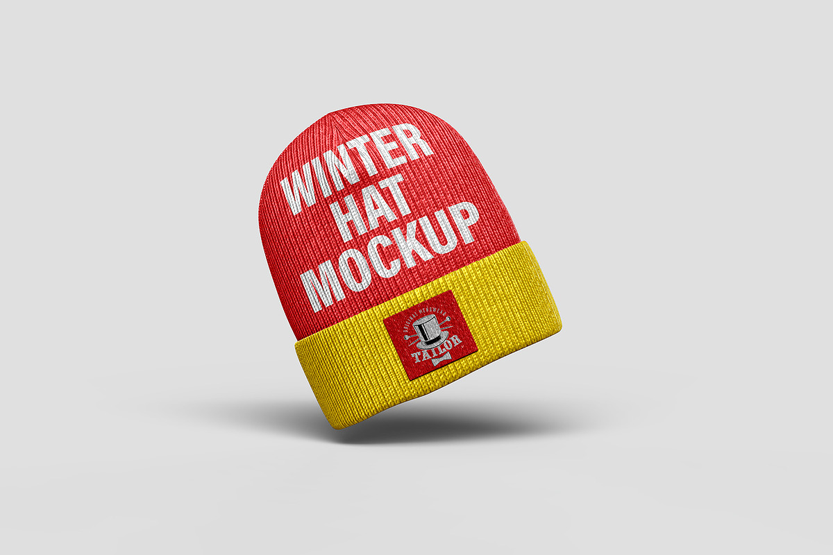Winter Hat Mockup - 8 views, a Hat Mockup by Illusiongraphic (Photo 6 of 19)