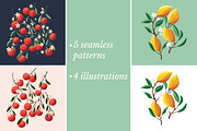 Fruit Patterns VECTOR, a Pattern Graphic by Blue Lela Design (Thumbnail 5 of 6)