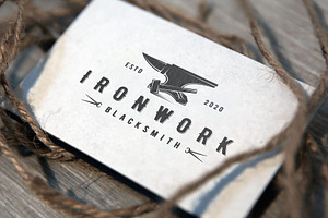 Ironwork Emblem Logo Template