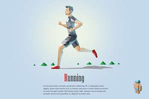 Vector running man 