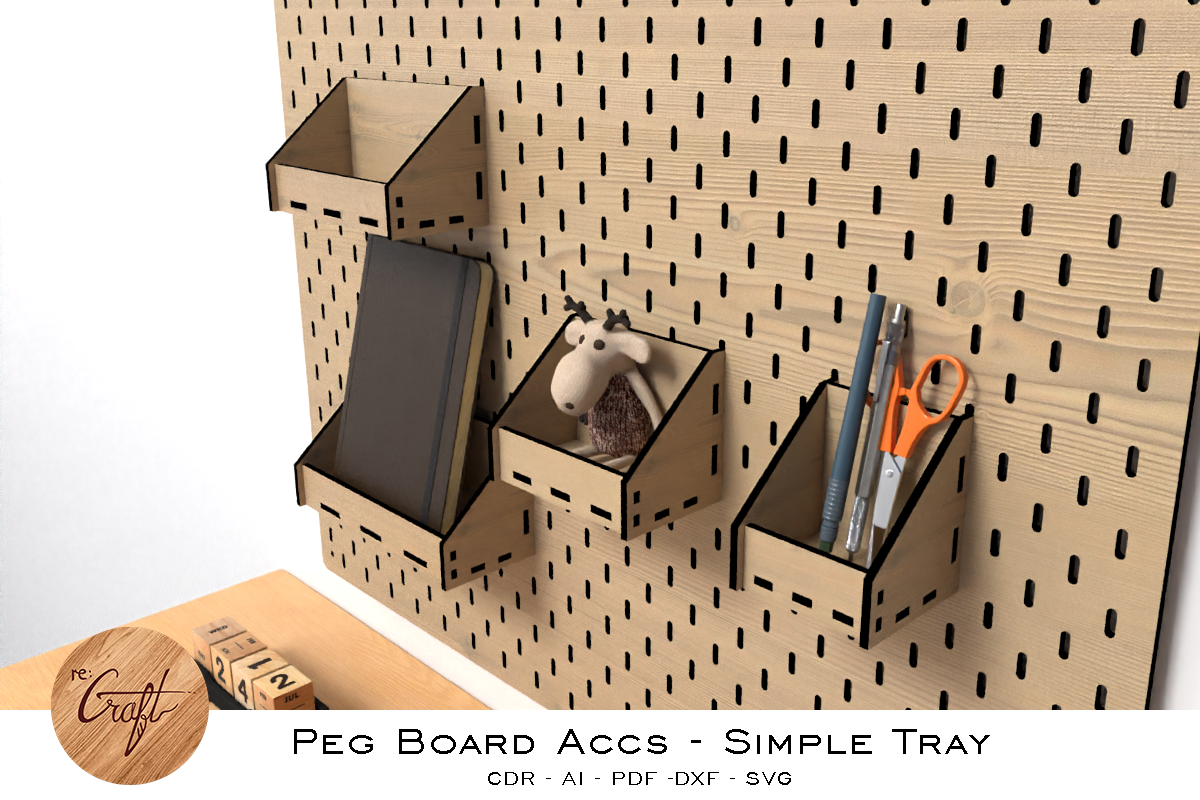 Peg Board Accessories Simple tray preview 2