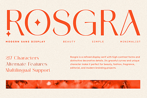 Rosgra | Modern Sans Display Font