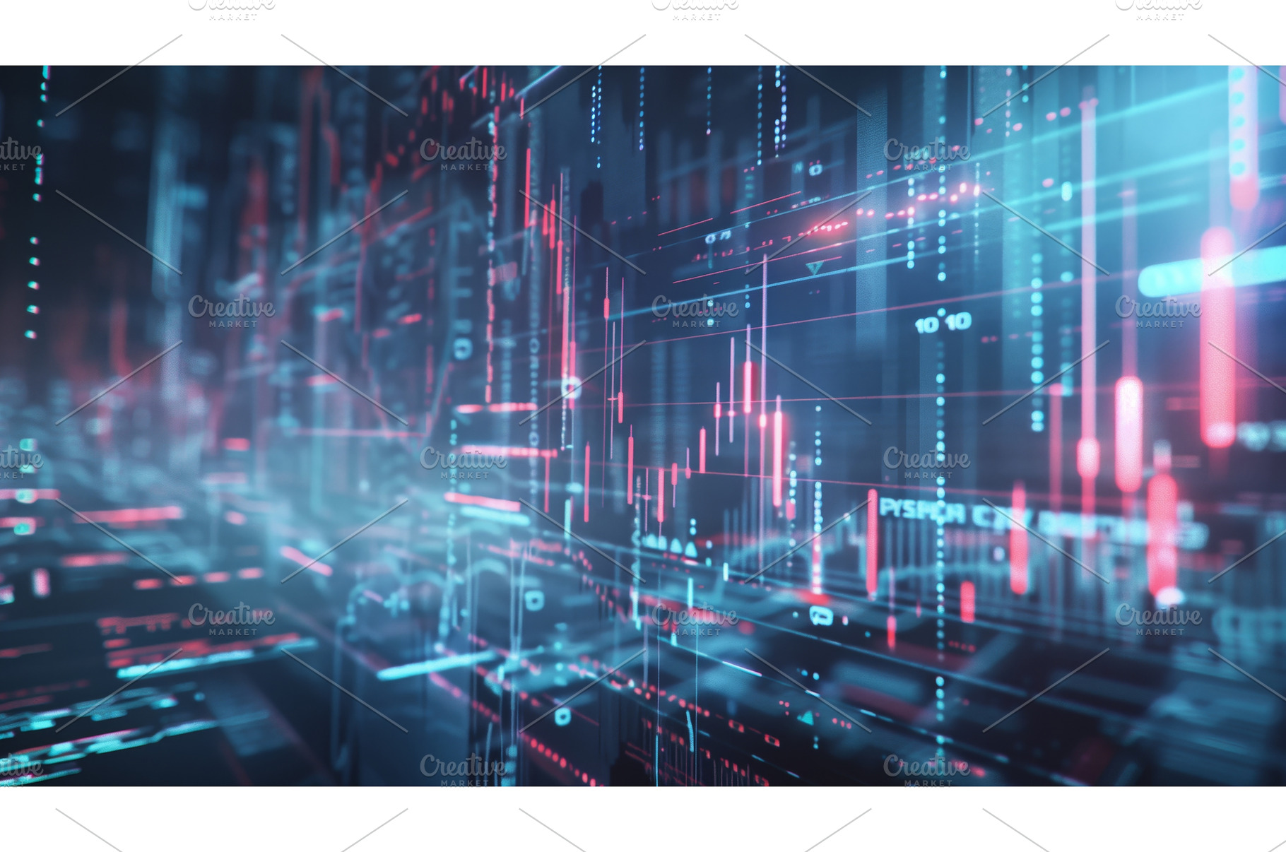 Dynamic digital tech visualization, an Abstract Photo by Sergey Kotenev