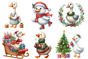Christmas Silly Goose Clipart Bundle, an Illustration by Designworld (Thumbnail 2 of 6)