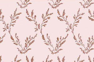 Seamless pattern repeating botanical pattern with leaves and bra, a Pattern Graphic by Studio ANNA