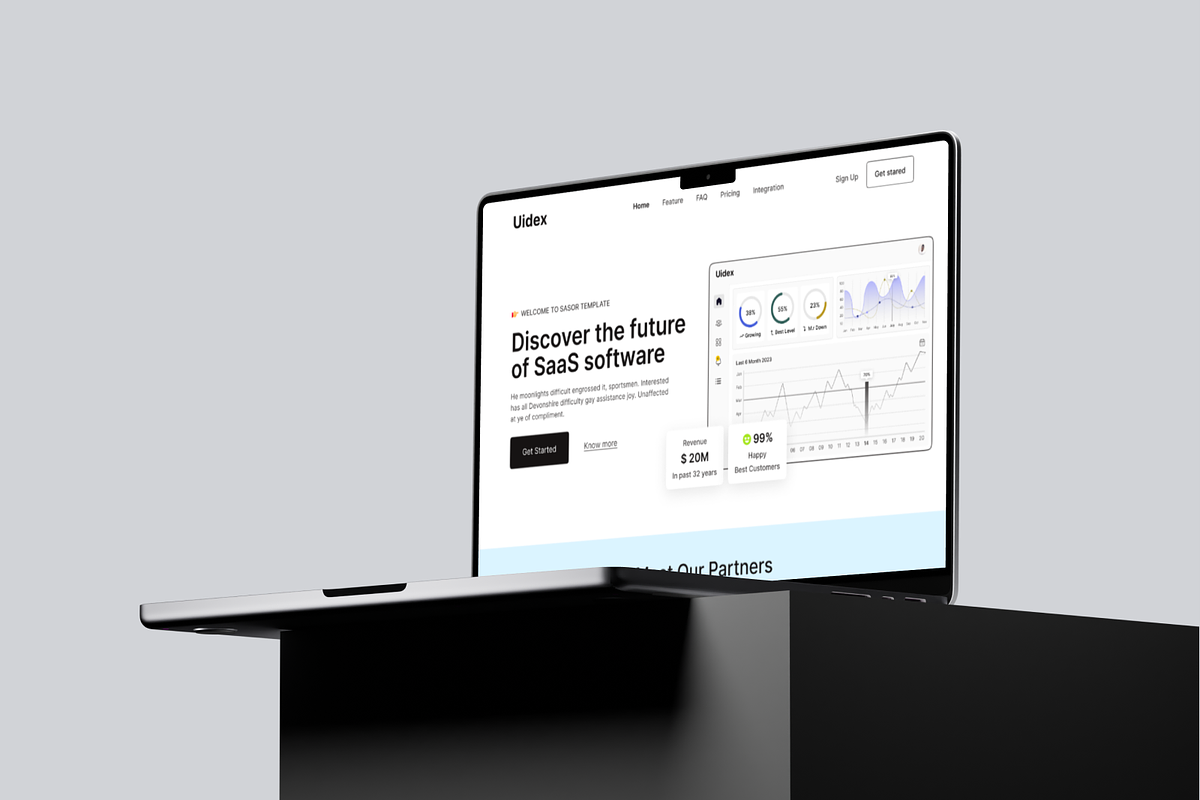 SaaS Task Management Landing Page, a Landing Page Template by UiDex (Photo 4 of 4)