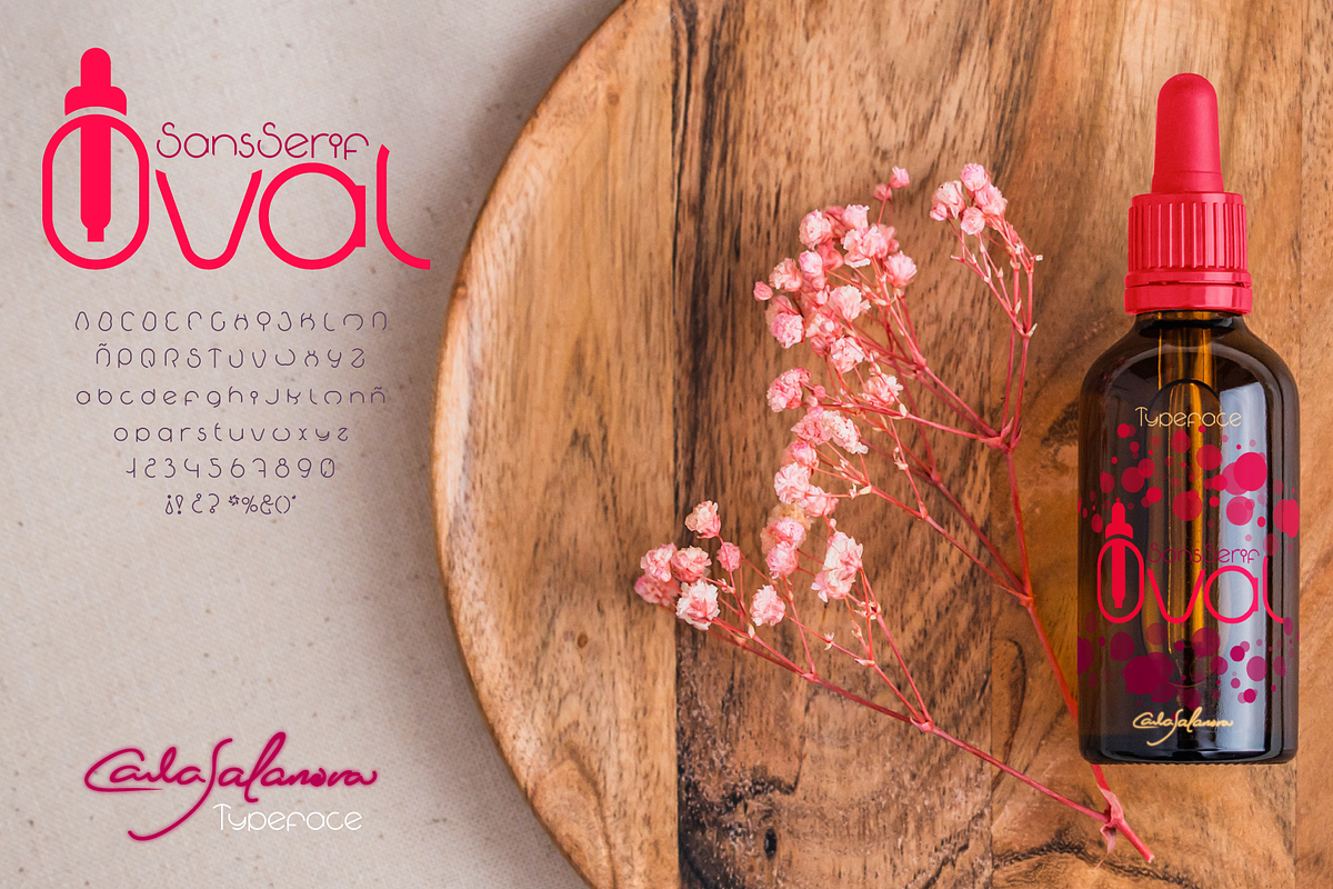 Oval Sans Serif Font, a Sans Serif Font by CarlaSalanova (Photo 1 of 6)