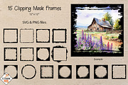 Clipping Mask Frames SVG, a Design Template by Karen J (Thumbnail 1 of 2)