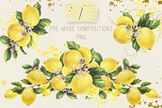 Lemons sunny watercolor clipart, a Food Illustration by NATASHA CHU (Thumbnail 5 of 23)