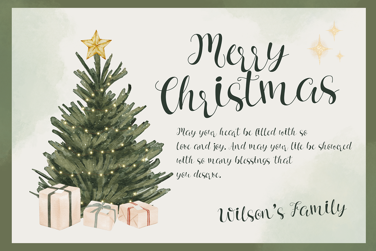 Lovely Christmas is script font, a Script Font by Brown Cupple (Photo 9 of 12)