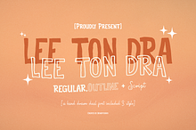 Lee Ton Dra Hand Drawn 3 Style Font