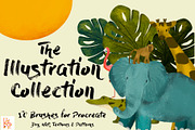 Illustration Procreate Brushes, a Brush Add-On by KJP Designs (Thumbnail 1 of 15)