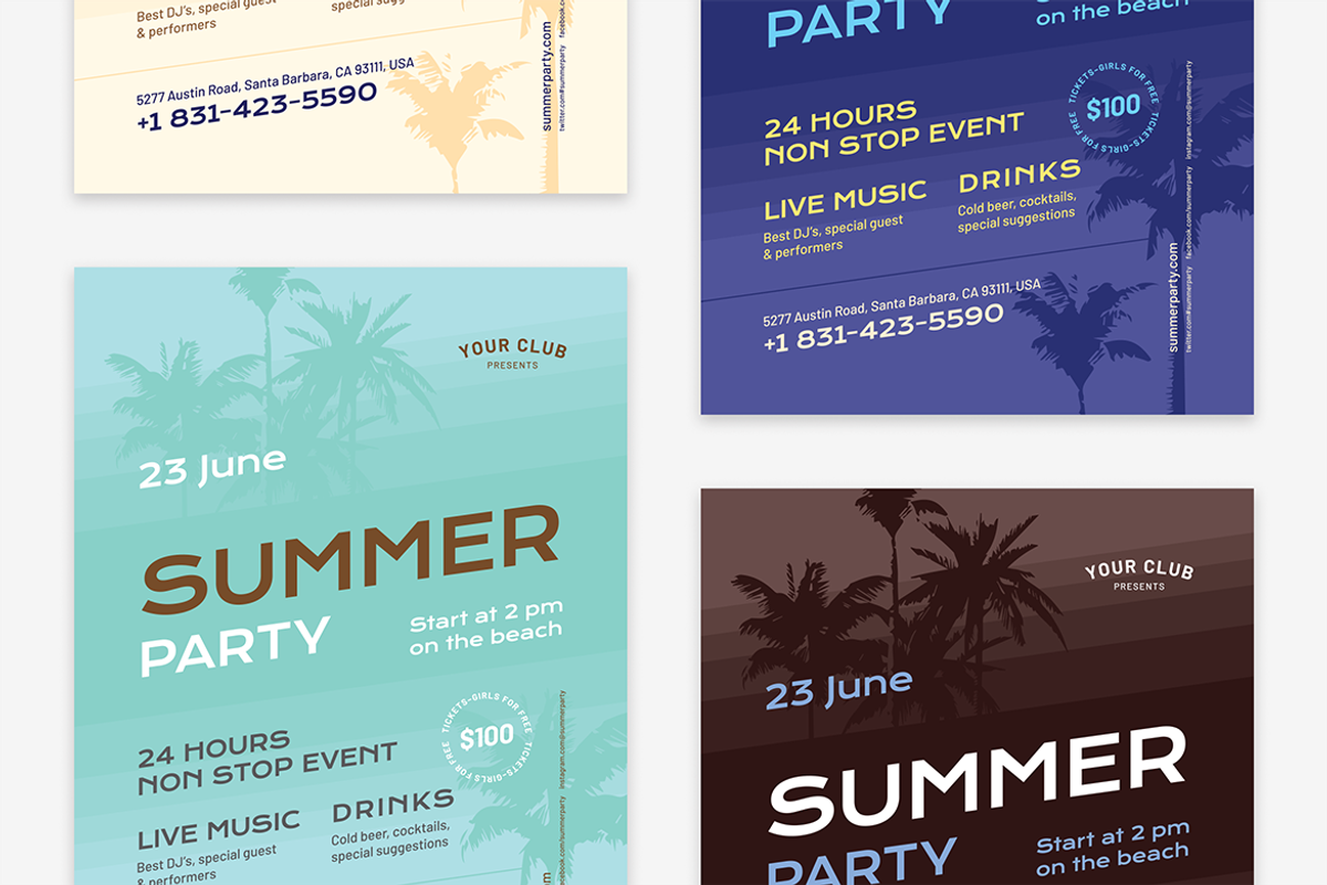 Summer Event Poster Template #4, a Flyer Template by Danil Polshin (Photo 3 of 6)