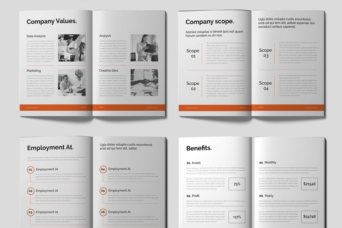 Employee Handbook Layout, a Brochure Template by ContestDesign (Photo 3 of 4)
