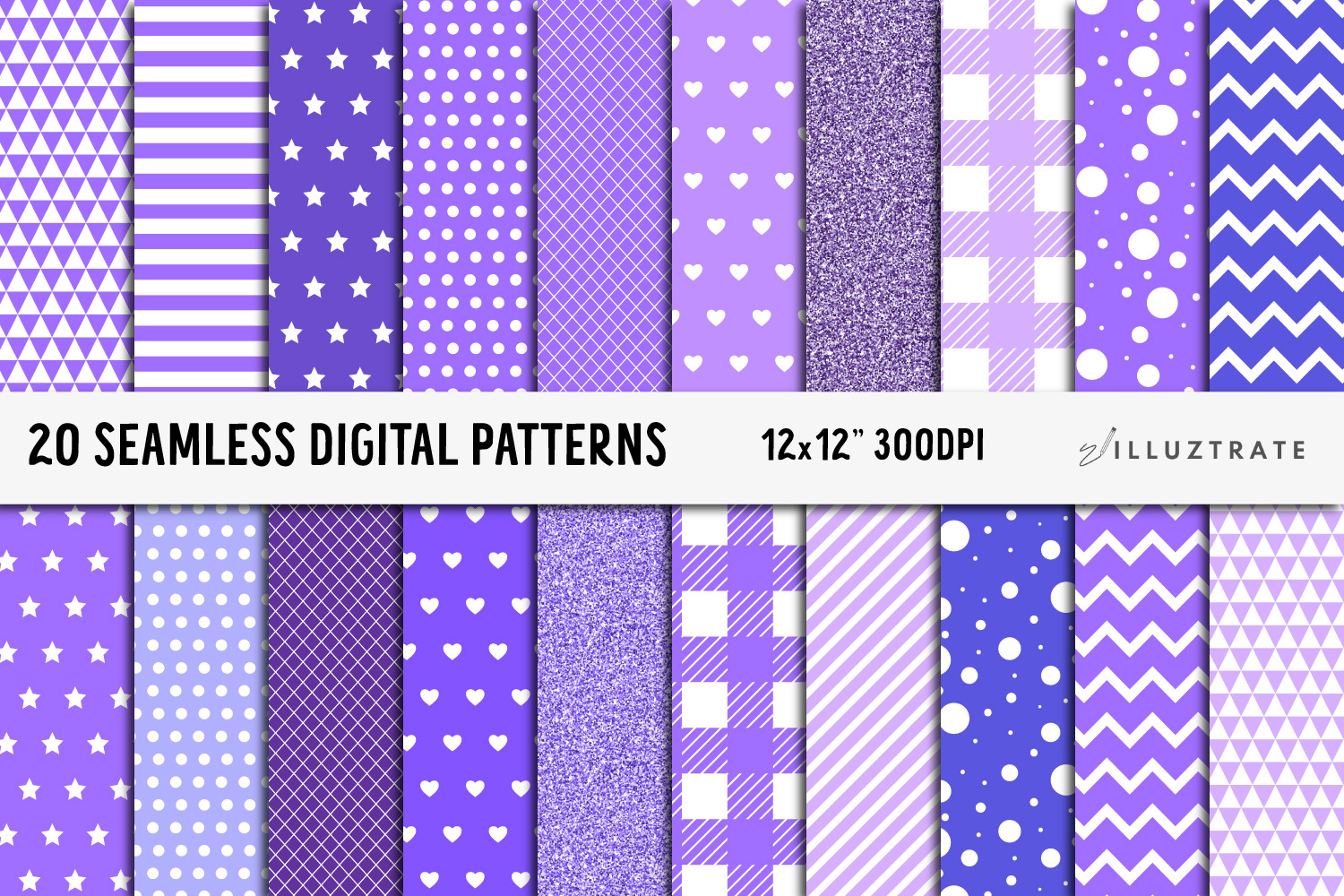Purple Digital Paper | Patterns, a Pattern Graphic by illuztrate