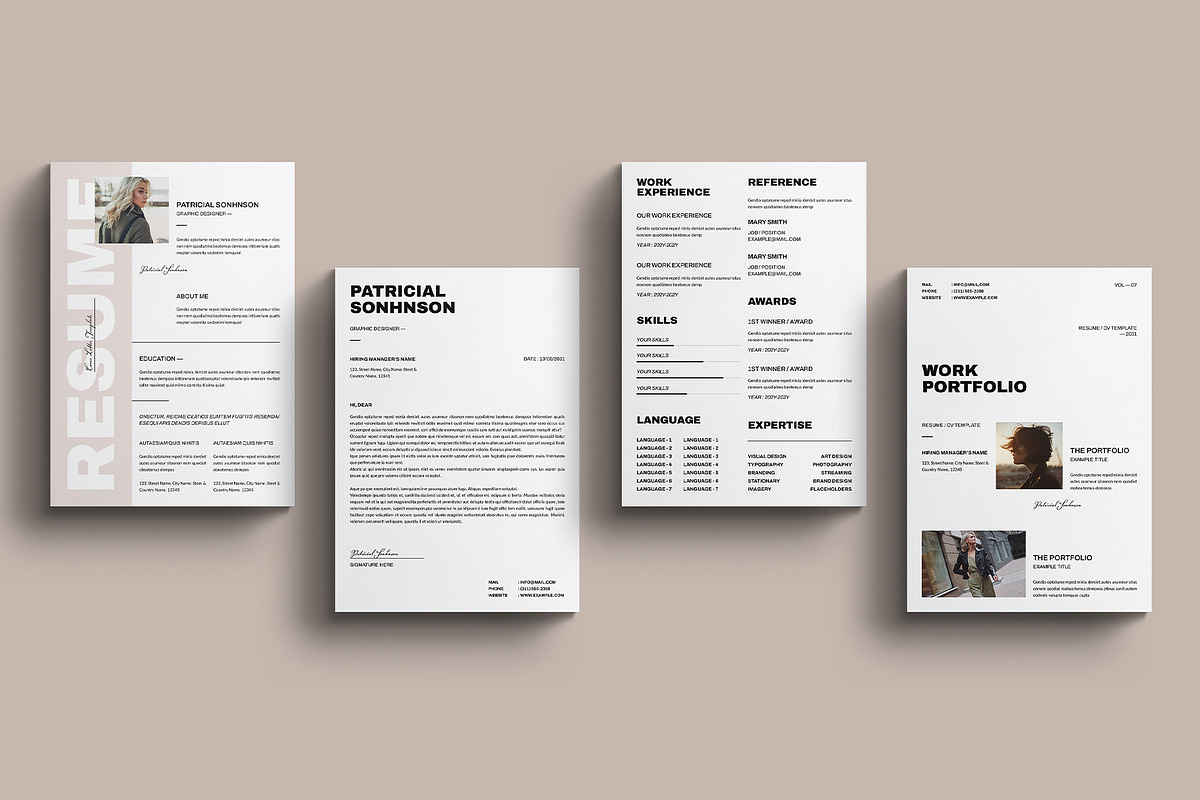 Resume - CV - Letter, a Resume Template by GoldenGrid Studio (Photo 5 of 5)