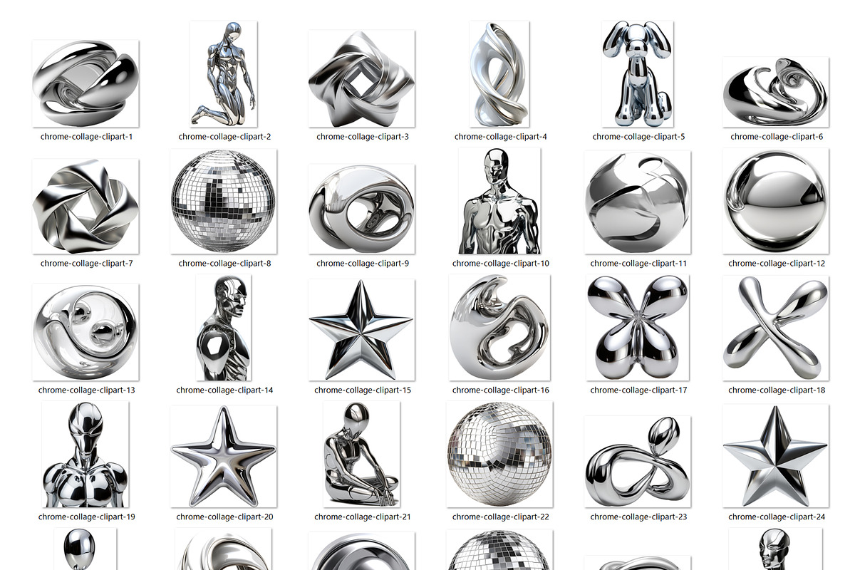 Chrome 3D Design Collection, a Graphic by LarysaZabrotskaya (Photo 6 of 12)