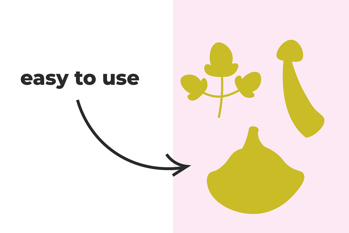 FOOD SHAPES SET (53 ELEMENTS), an Outline Icon by Bonfloret Studio (Photo 8 of 9)