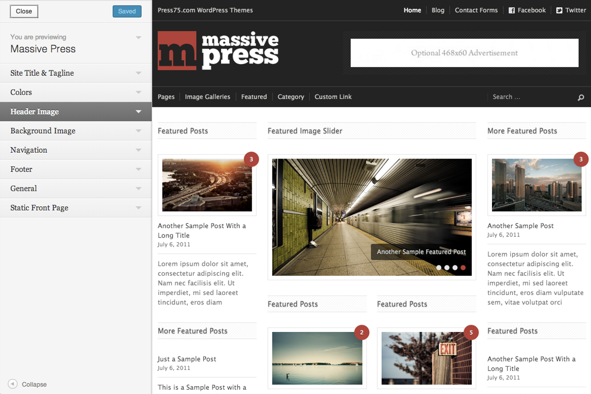 Massive Press, a WordPress Template by Press75 (Photo 3 of 3)