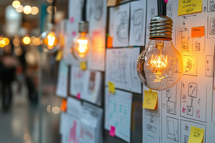 Illuminated Ideas Brainstorming Sess, a Background Photo by Pixeness
