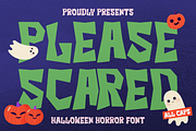 Please Scared Halloween Horror Font, a Blackletter Font by gracetype_studio (Thumbnail 1 of 12)