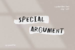 Special Argument SVG Handwritten