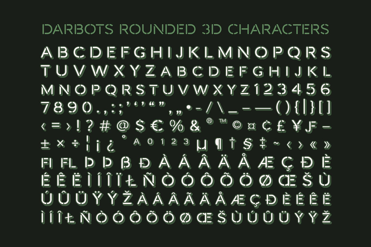 Darbots Rounded 3D, a Sans Serif Font by Craft Supply Co. (Photo 8 of 8)
